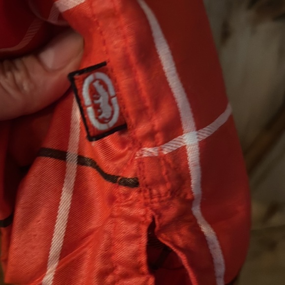 Echo complex red/black/white pattern button down shirt. Men’s XXL. - Picture 12 of 14